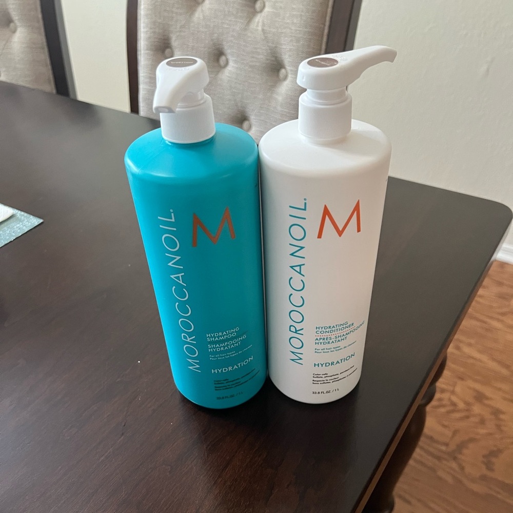 New - Liter Sized MoroccanOil Hydration Shampoo and Conditioner